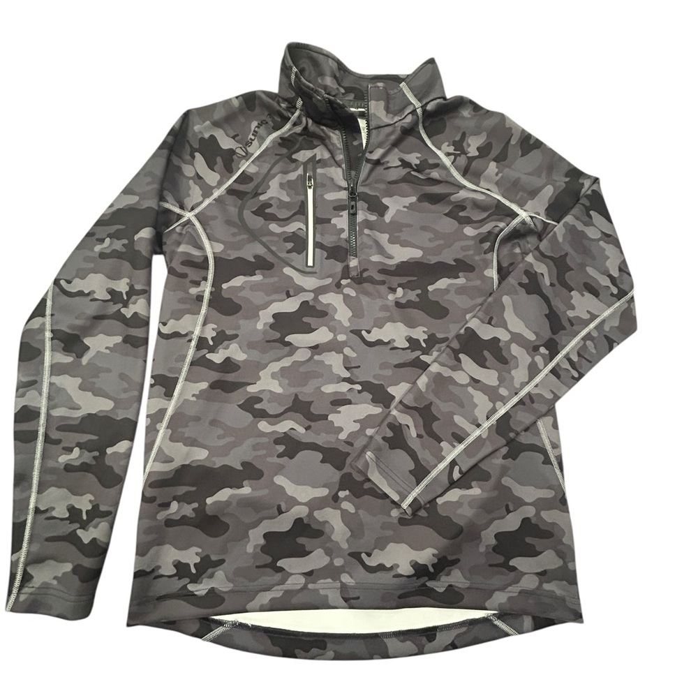 Sunice Men's Allendale SuperliteFX Stretch Thermal Half-Zip Pullover M Camo Golf